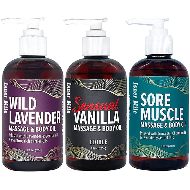 Spa Warmer Soothing Lavender Edible Vanilla Sore Muscle Essential Massage Oils