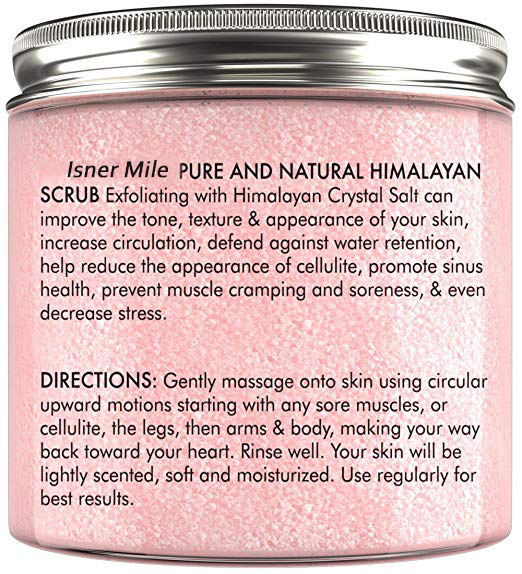 Body Care Naturally Brighten Exfoliate Innovative Formula Pure Pink Himalayan Salt scrub