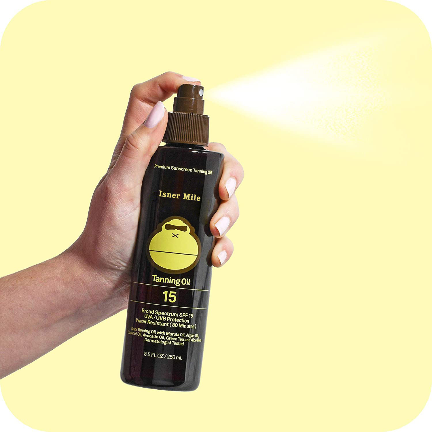 OEM/ODM Private Label Body Dark Tanner Solution SPF 15 Moisturizing Sun Self Spray Tanning Oil Customized Isner Mile Normal Skin