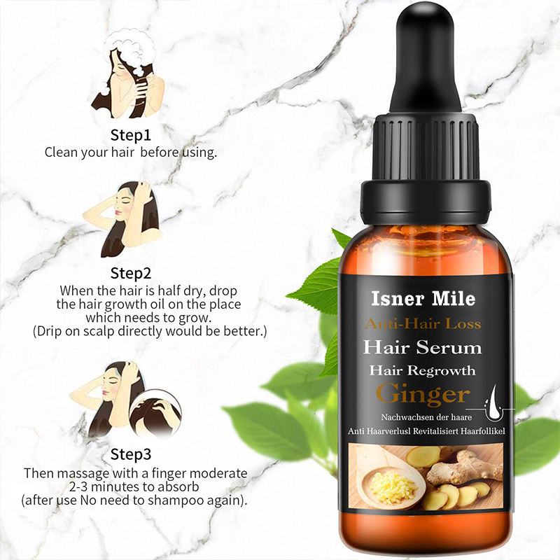 Wholesale Private Label Organic Anti Hair Loss Hair Growth Oil Serum Drop for Women Men