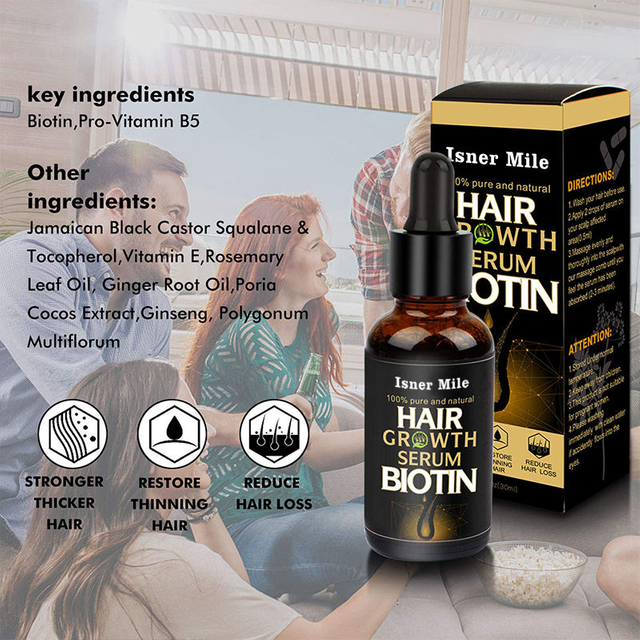 Private label argan biotin serum strengthen hair roots anti-hair loss solution hair growth kit