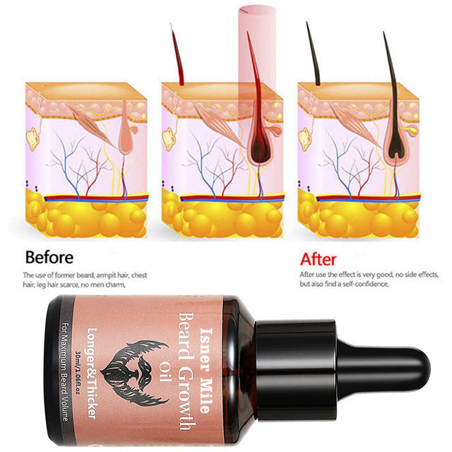 OEM/ODM wholesale custom logo organic Natural bread oil hair growth bottle beard serum