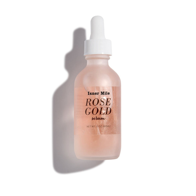 Isner Mile OEM/ODM Private Label Natural Rose Gold Facial Serum with Hydrating Aloe and Hyaluronic Acid