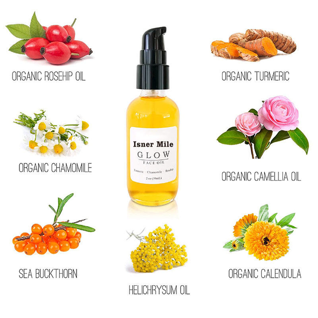 Anti-Aging Skin Care Turmeric Rosehip Face Oil Natural Organic Face Moisturizer with Turmeric Facial oil