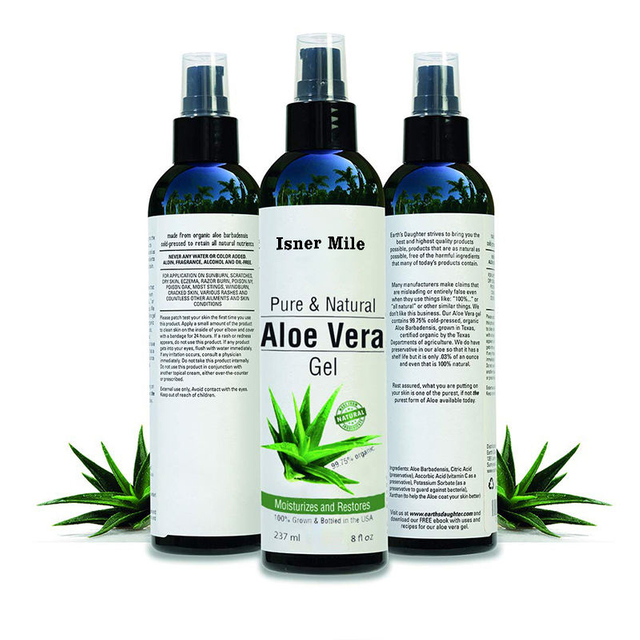 Organic skin care natural aloe vera gel bulk face and wash 100% pure aloe vera gel