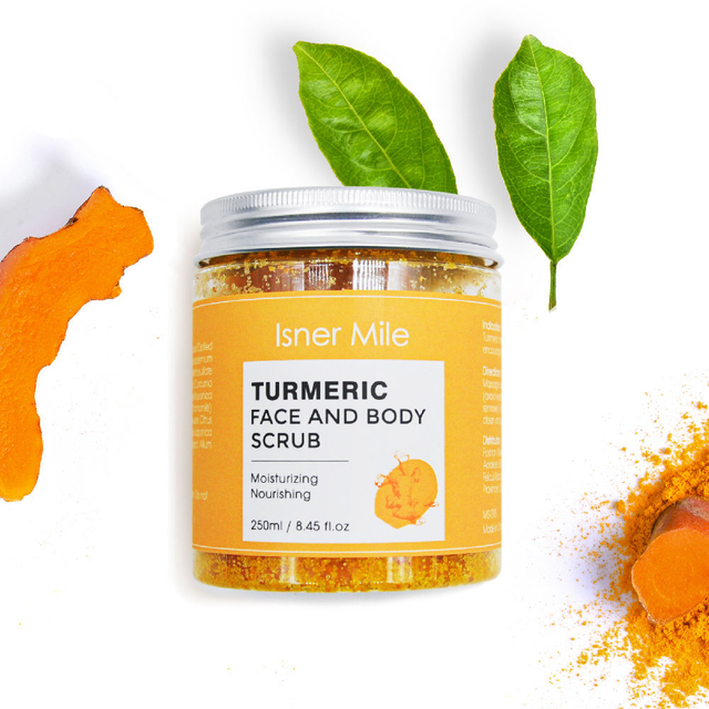 OEM Private Label Wholesale Custom Exfoliating Bathing Body Facial Scrubs Skin Cream Tumeric Scrub