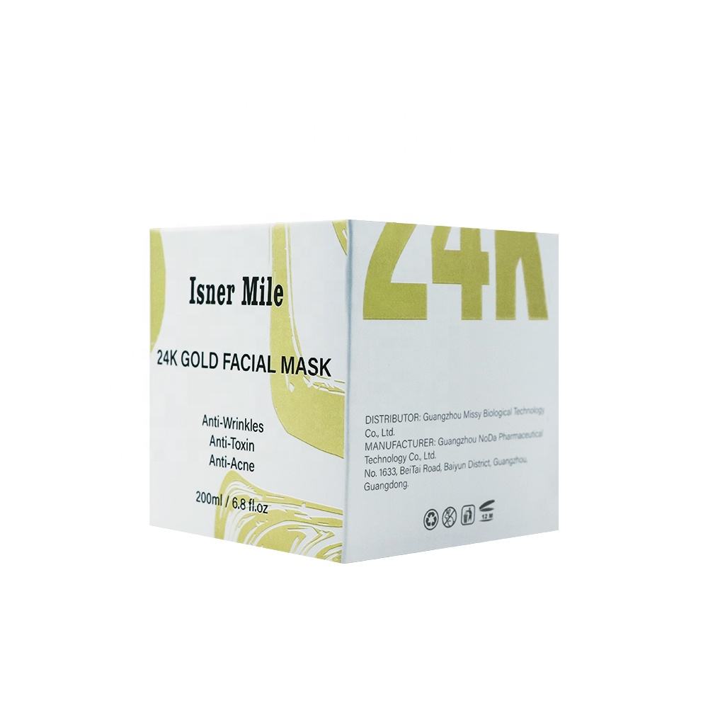 24K Gold Facial Mask Collagen Crystal Peel Off Anti-aging 200ml OEM /In Stock