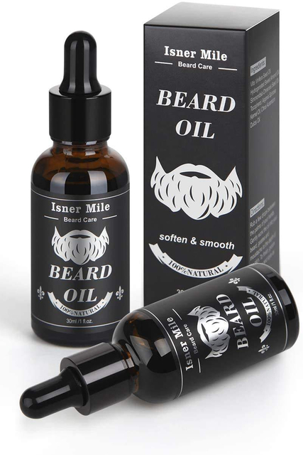 100% Natural Beard Growth Oil Mens Gift Set Castor Oil Serum Conditioner Grooming Kit