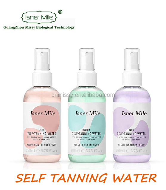 Organic OEM/ODM Private Label Self Tan Spray Mist Sunless Tanning Water