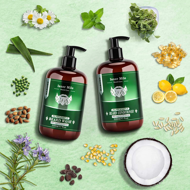 Natural Men Beard Care Growth Oil Set Beard Growth Kit Moisturizing Organic Products Grooming