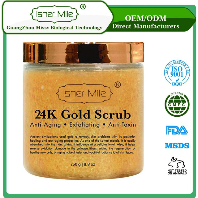 [MISSY] OEM/ODM 24K golden Facial and Body Scrub Exfoliator