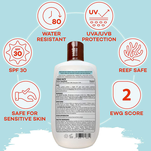 Organic Natural Private Label UVA/UVB Sunblock Lotion Face Protect Sunscreen Cream SPF30