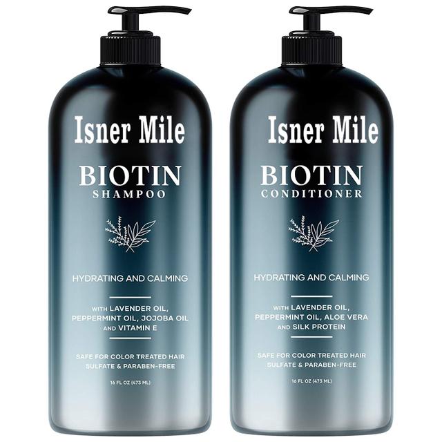 Wholesale Private Label Natural Organic Biotin Shampoo And conditioner Set Anti-Frizz Hair-Loss Prevention Shampoo