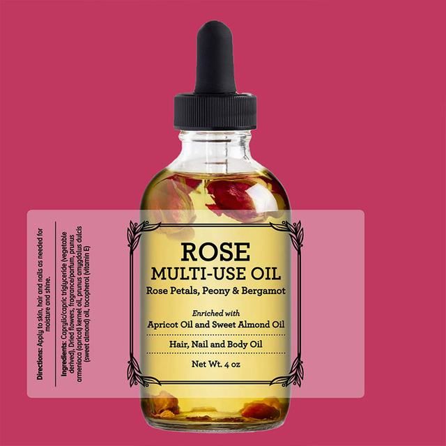 All natural body message oil hair treatment oil women rose Essential Oil