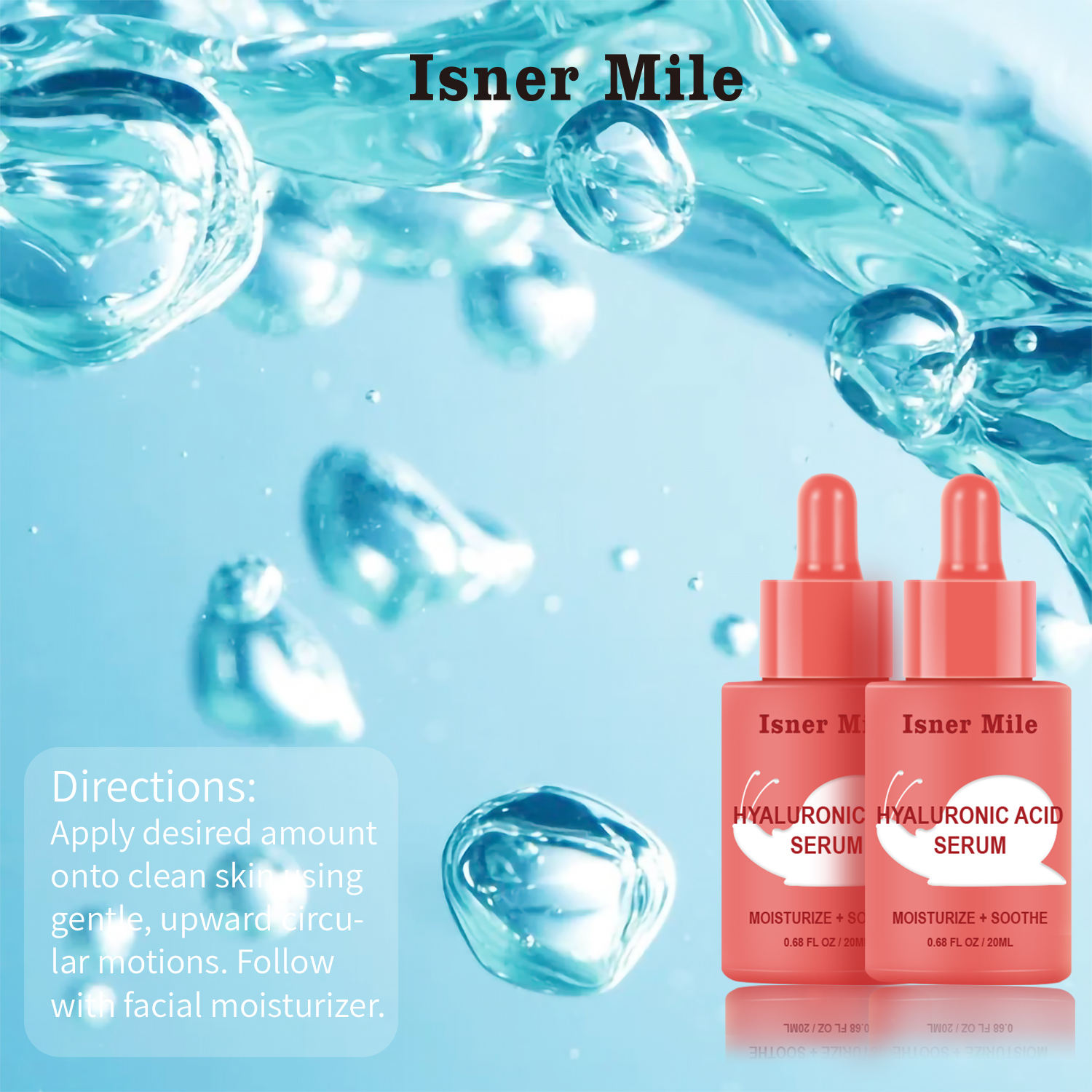 OEM/ODM Hyaluronic Acid Serum Moisturizing Whitening Anti-aging HA Skin Serum