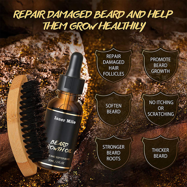 Private Label Organic Men Beard Care Smoothing Conditioner Beard Growth Oil