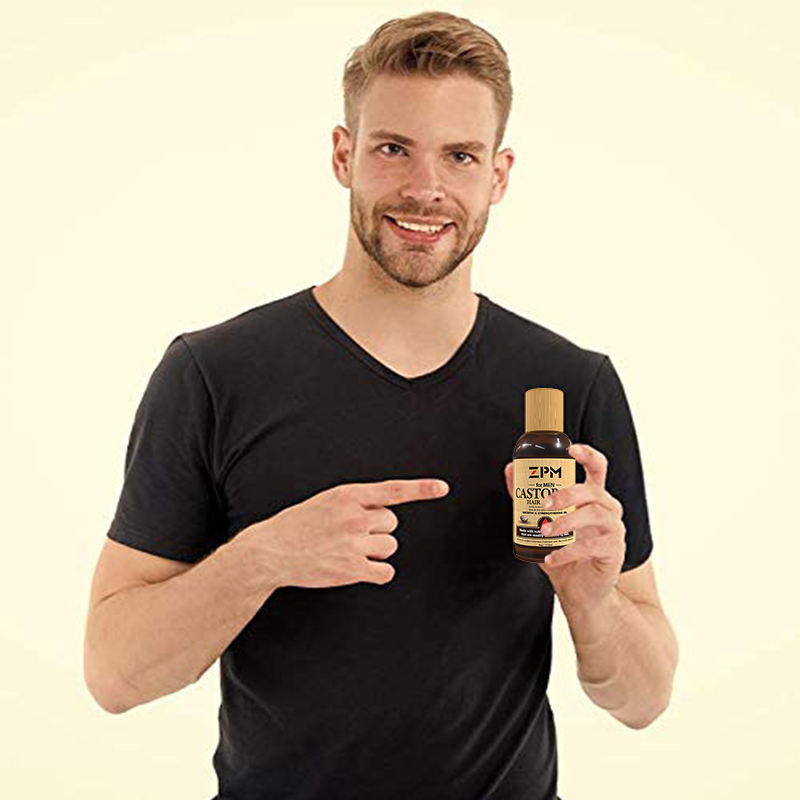 Custom logo 100% natural castor oils black men beard oil for hair growth