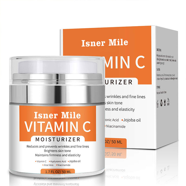 Natural Organic Vegan Vitamin C Face Moisturizer Facial Cream Anti-Wrinkle Moisturizing Lotion
