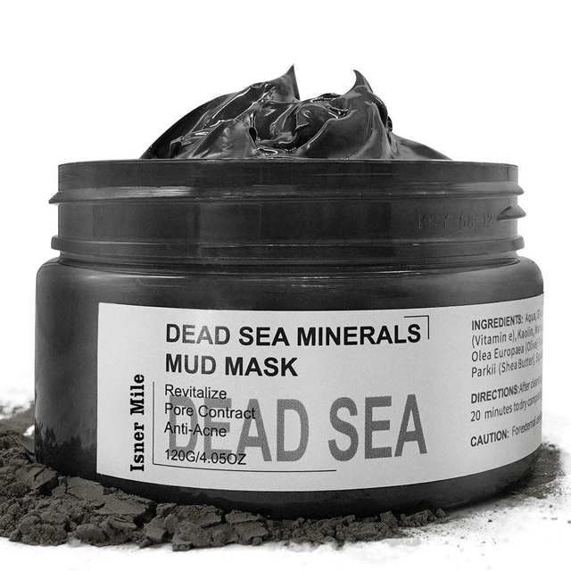 Natural Face and Body Dead Sea Mud Mask Purifying Acne Pores Minimizer Facial Black Clay Mask