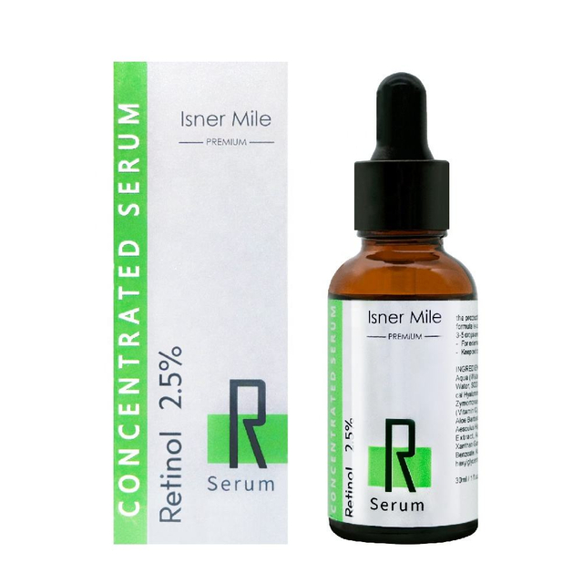 Isner Mile OEM/ODM Skin Care Moisturizing Face Serum Vitamin C Retinol 2.5% Serum For Face
