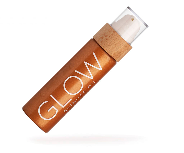 Natural Organic Dry Shiny Particles Body Oil Golden Bronze Tan Glow Shimmer Oil