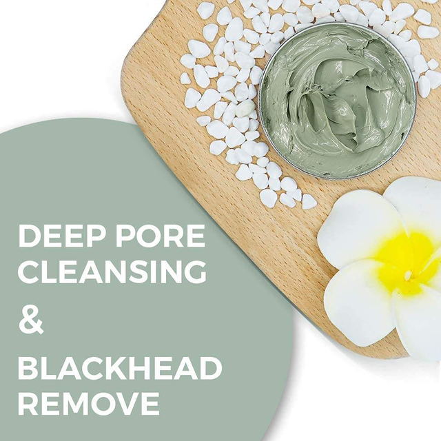 Deep Pore Cleansing Blackhead Remover Clay Mask Pore Minimizer Hydrating Moisturizing Green Tea Facial Mud Mask