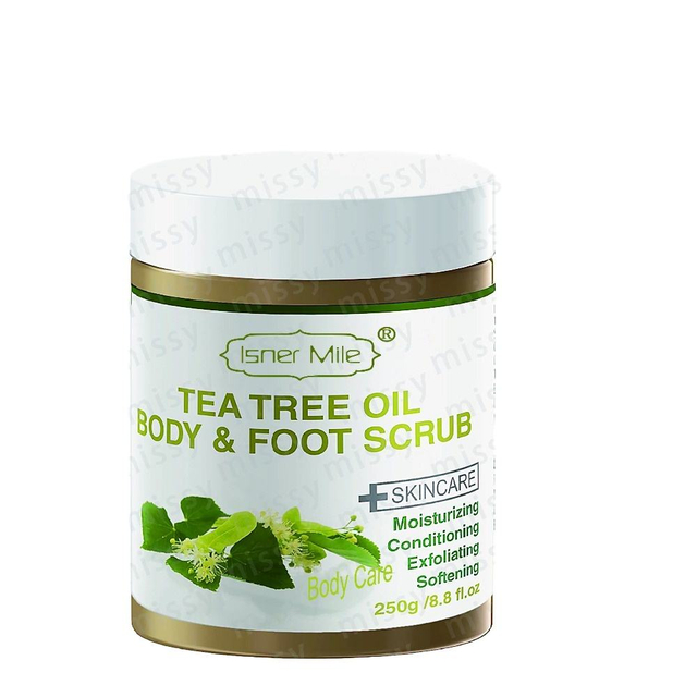 [MISSY] OEM/ODM Private Label Tea Tree Oil Body Foot Scrub Whitening Exfoliating Moisturizing Smoothing Exfoliator Adults Female