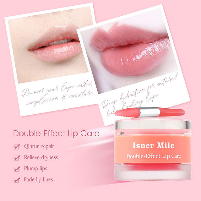 Private Label Custom peach moisturing lip scrub double-effect lip care hydrating lip sleeping mask