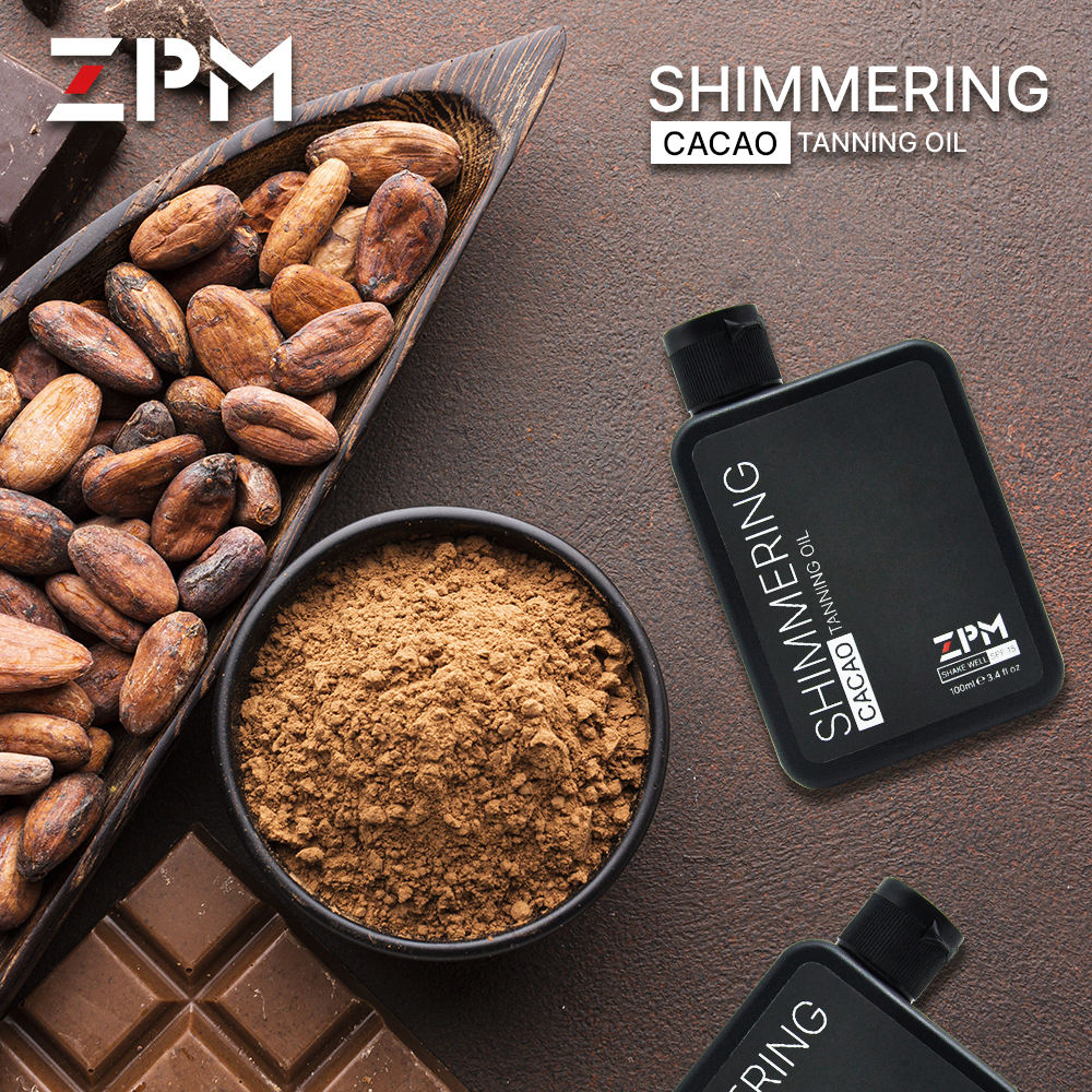 STOCK ZPM Cacao Shimmering Tanning Oil SPF15 Glow Sun Tan Body Oil