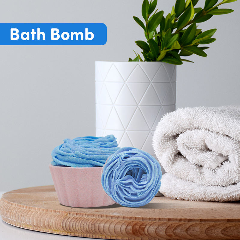Natural Luxury Flower Colorful Cake Bubble Bath Gift Set SPA Fizzy Vegan Kids Cute Cupcake Bath Bombs
