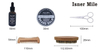 Isner Mile Beard Kit for Men Grooming & Trimming Tool Complete Set with Oil Balm Scissors Balm Comb Brush
