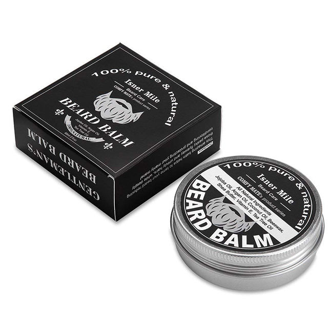 Wholesale 100% natural scent black men beard vanilla pomade wax beard balm