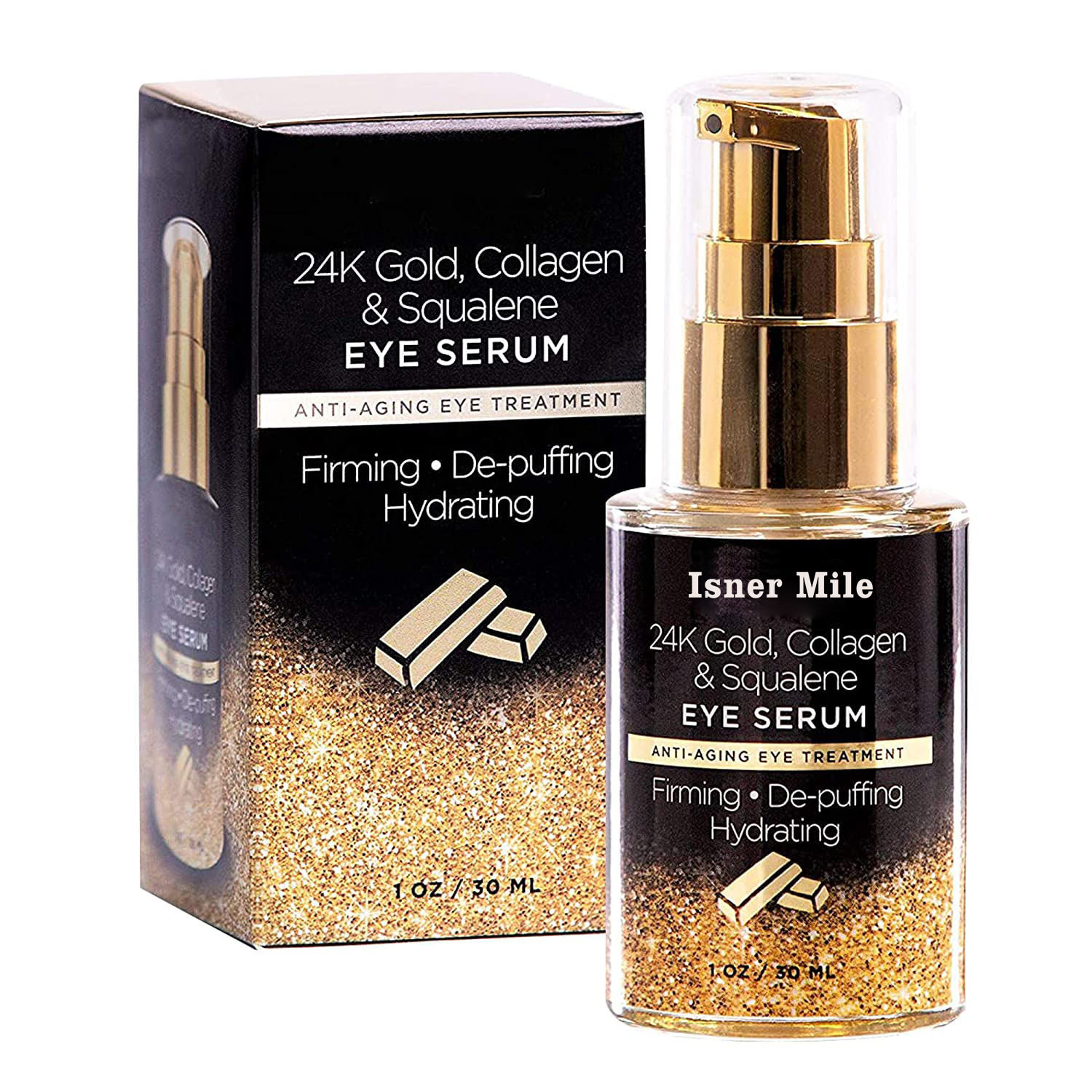 24K Gold Collagen Squalene Firming Anti Aging Wrinkle Eye Bags Serum