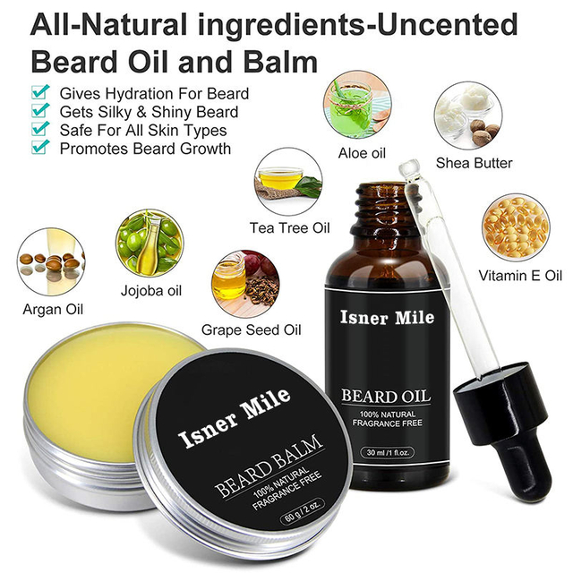 Beard Growth Kit With Beard Oil, Conditioner Wash And Balm Gift for men