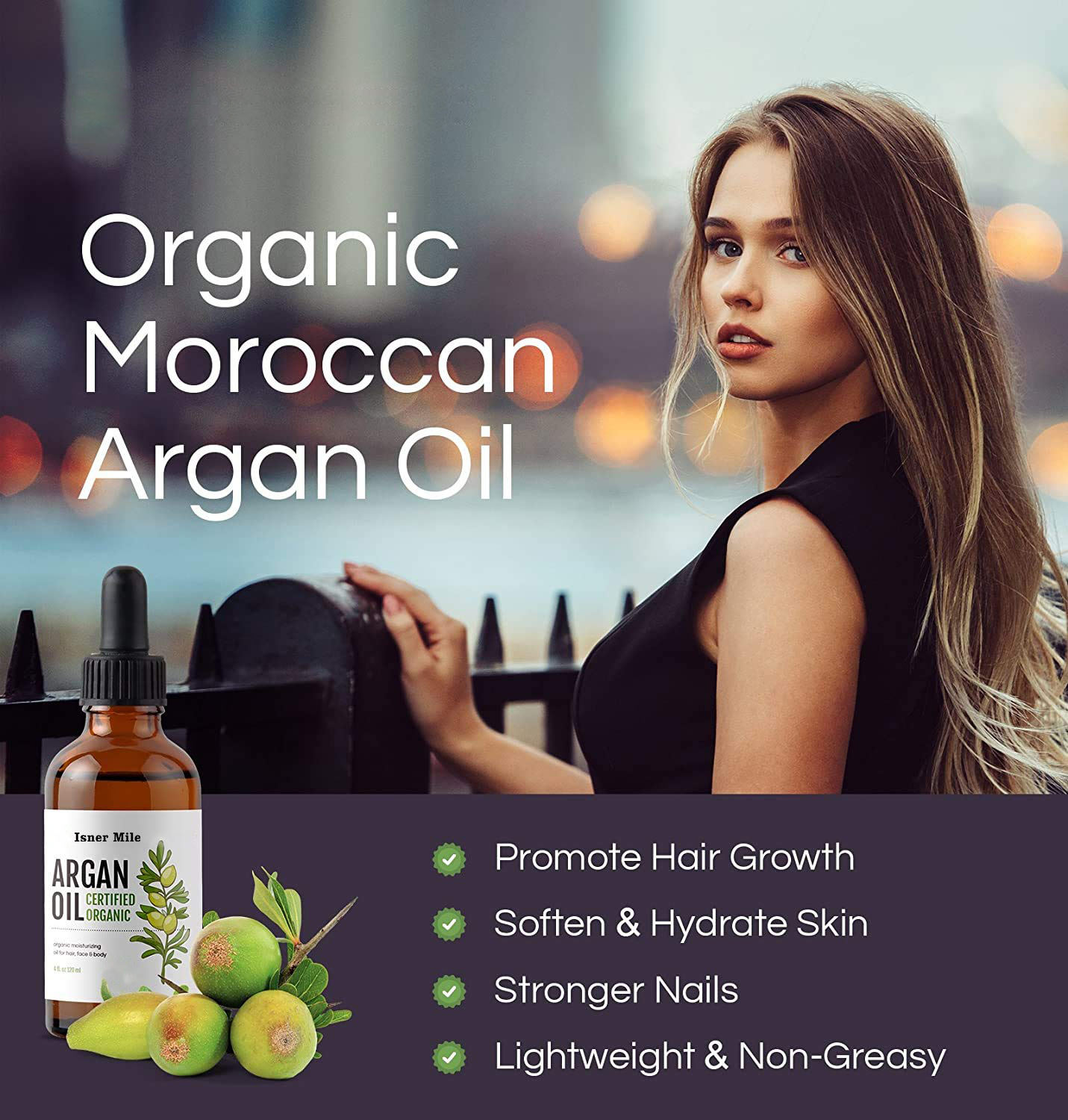 Hair Growth Skin Moisturizer Moroccan Argan Oil Essential Oil