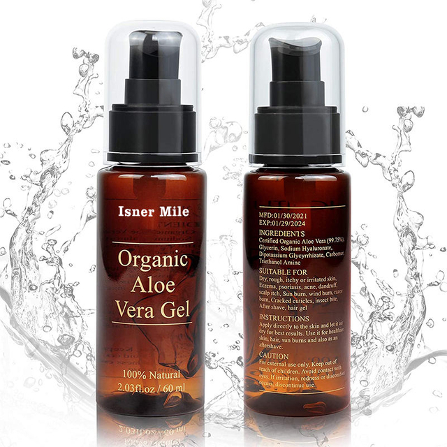Private labe 100% Organic Natural Skin Care Moisturizing Soothing Aloe Vera Gel