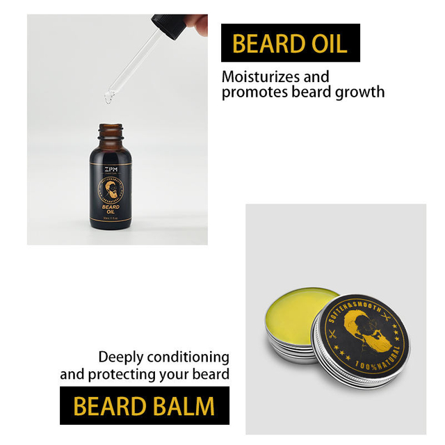 OEM ODM Private Label Mens Beard Care Grooming Set Beard Growth Kit