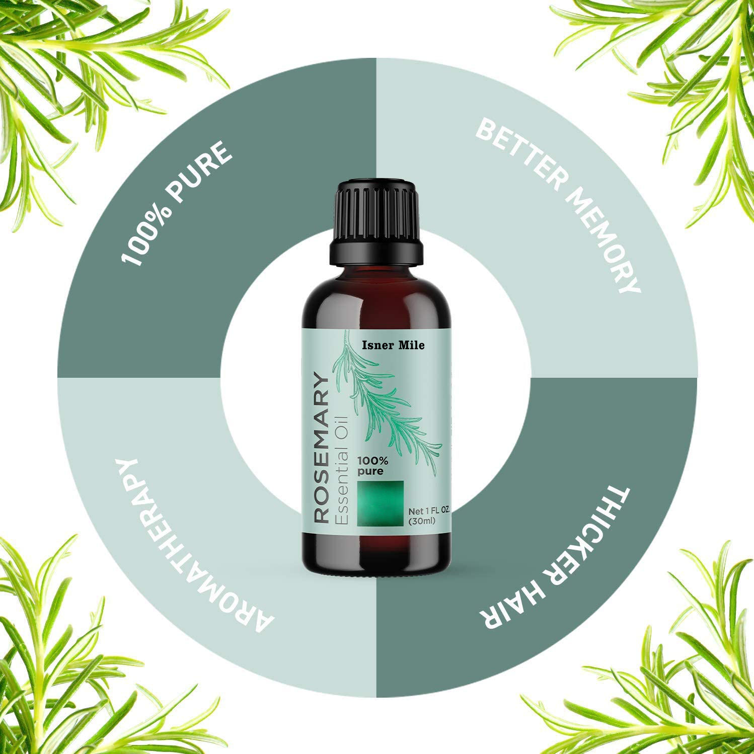 100% Pure Organic Treatment Therapeutic Aromatherapy Massage Herbal Oil Rosemary Essential Oil