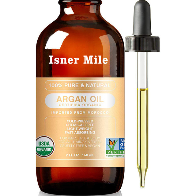 Organic hair straightening serum argan oil for hair & face, argan oil organic hair serum