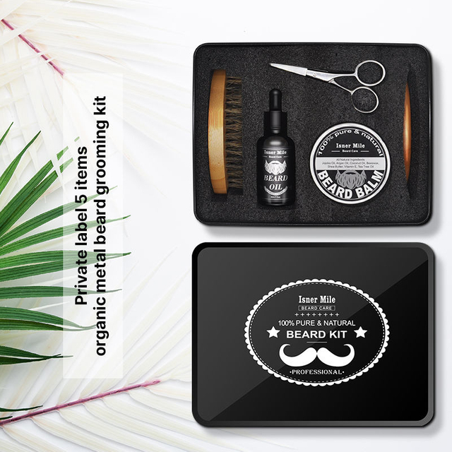 Organic Natural Beard Growth Grooming Kit for Men Beard Care Gift Set