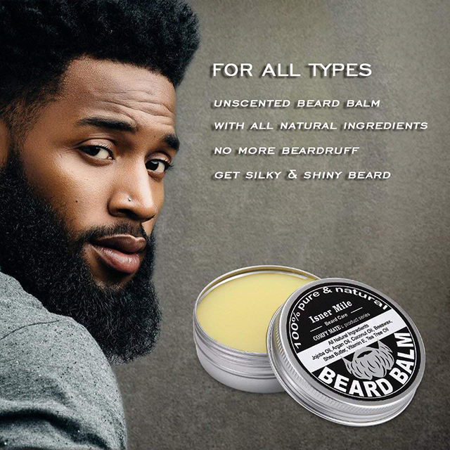 Wholesale 100% natural scent black men beard vanilla pomade wax beard balm