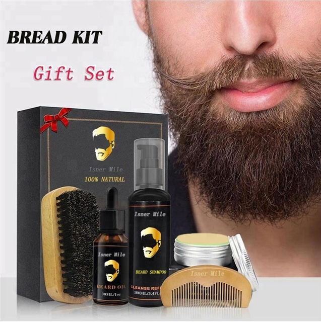 [MISSY]OEM/ODM Private Label 100% Natural Beard Grooming Kit Beard Growth Gift Sets for Men/Dad/Husband