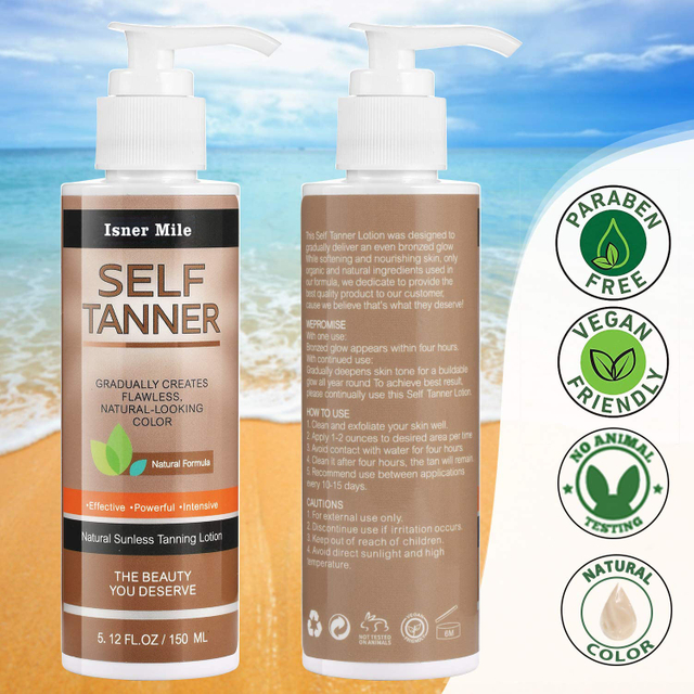 Natural Glow Instant Bronzer Self Tanner Moisturize Skin Sunless Tanning Lotion