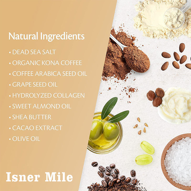 Natural Extract Vegan Bath Cleansing Whitening Organic Exfoliating Body coffee scrub