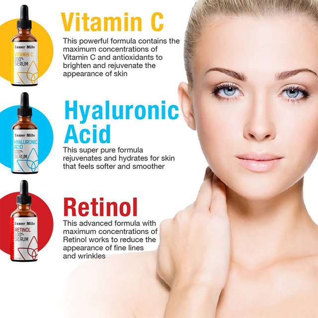 Blue Facial Oil Serum Moisturizing, Nourishing Glowing Skin Wrinkles Organic Serum set