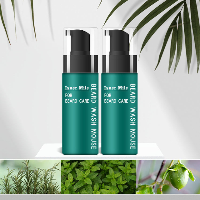 100% Organic Mousse Beard Wash Men Alleviating Frizz Beard Cleansing Beard wash mousse